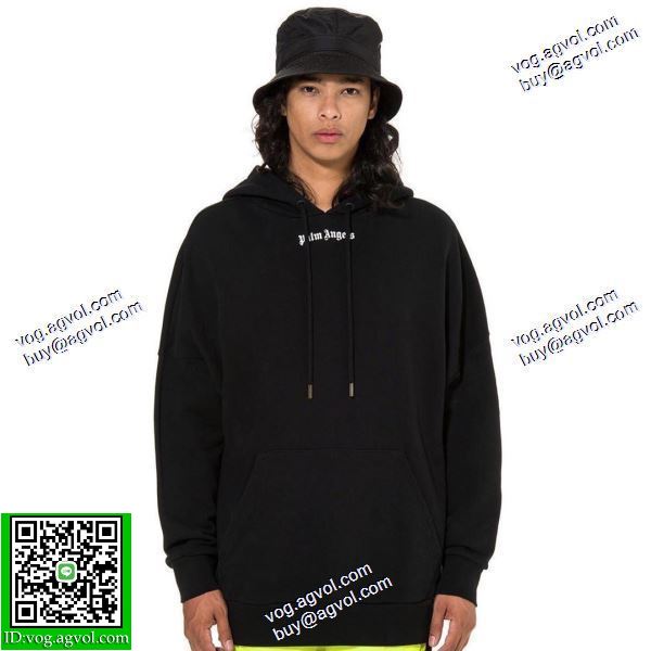 大人気☆NEW!! パーム エンジェルス Palm Angels スーパーコピー 激安 2020秋冬 パーカー PALM ANGELS BLACK LOGO OVER HOODIE 